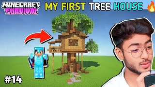 MINECRAFT PE🔥 SURVIVAL SERIES | I MADE A TREE HOUSE (Hindi Gameplay)
