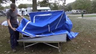 Time Out Deluxe Motorcycle Camper Setup