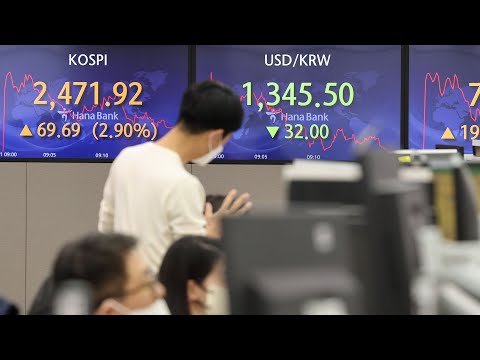 물가상승 둔화에 증시 2%대 급등…환율 30원 급락 / 연합뉴스TV (YonhapnewsTV)