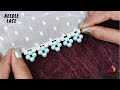 🧵 Needle Lace With Beautiful 2-Color Pearls | Quick & Easy 🧵 Sui Dhage se Lace Banaye 🧵 नीडल लेस 697