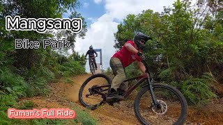 Mountain bike full ride POV at Mangsang downhill bike park