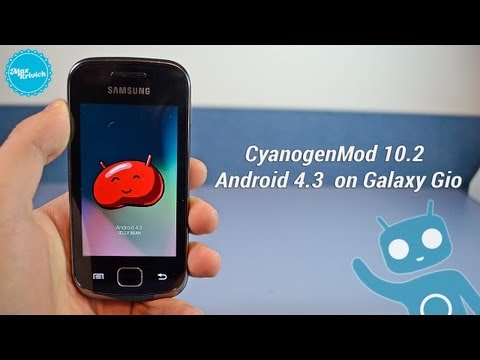 Видео: CyanogenMod 10.2(Android4.3/Jelly Bean) на Galaxy Gio