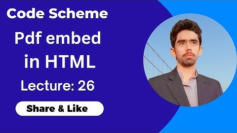 How to embed pdf in html || What is object embed and iframe tag in html || Code Scheme
