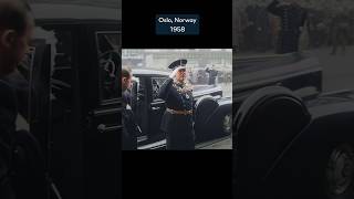 Colorized Footage Of King Olav V Of Norway In 1958 🇳🇴 #Colorized #Shorts #Historical