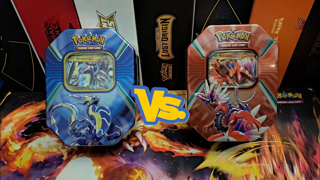*SYPIE SIĘ* Paldea Legends Tins Miraidon vs Koraidon