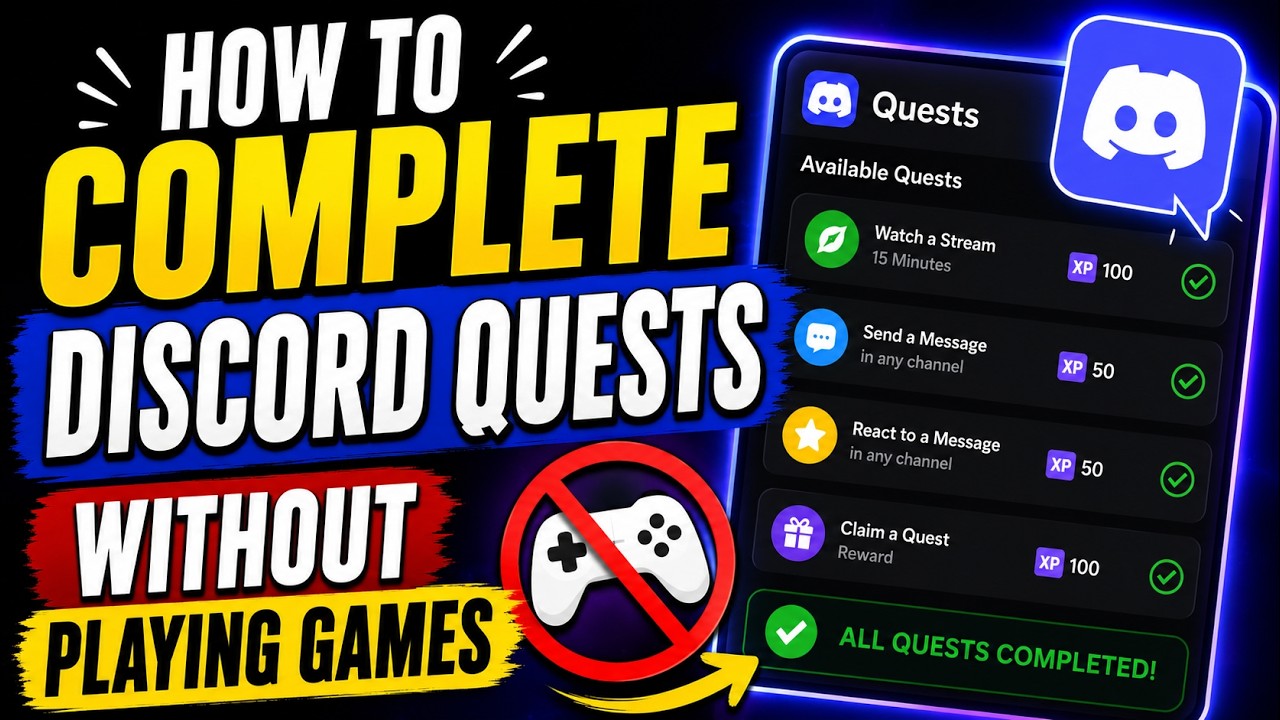How To Complete Discord Quests Without Playing Games - YouTube