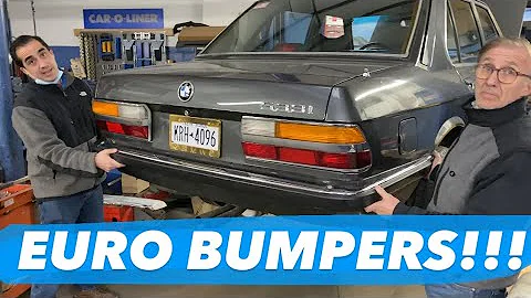 Beauty transformation: BMW E28 533i gets thin bumpers from Germany!