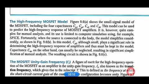 The high frequency MOSFET model (Analog circuits)