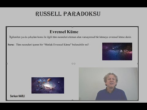 Kümeler kuramında buhrana neden olan bir kavram: "RUSSELL PARADOKSU"