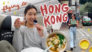 HONG KONG VLOG 🇭🇰 my first time in HK, where to explore + eat, & flying business class!