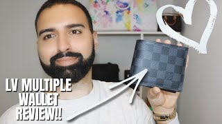 LV MEN'S Wallet Review: Louis Vuitton Multiple Wallet in Black