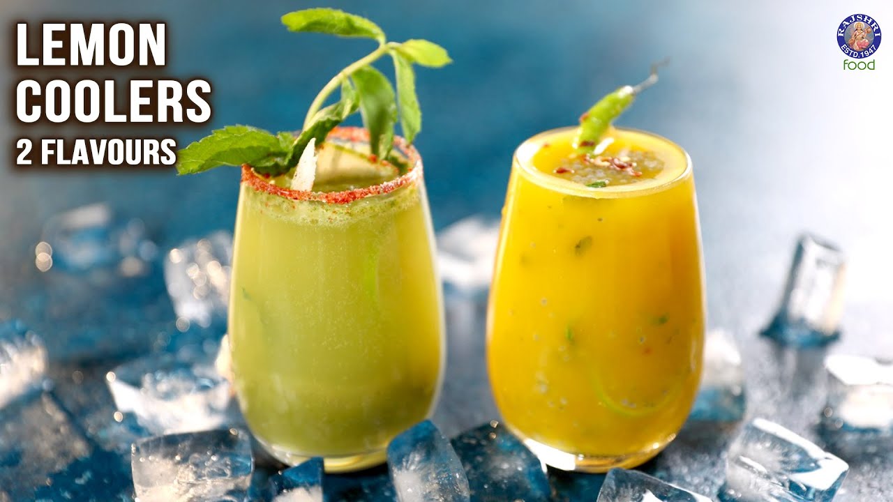 Lemon Coolers in 2 Flavours | Mint Cucumber Cooler | Basil Mango Cooler | Lemon Juice | Ruchi | Rajshri Food
