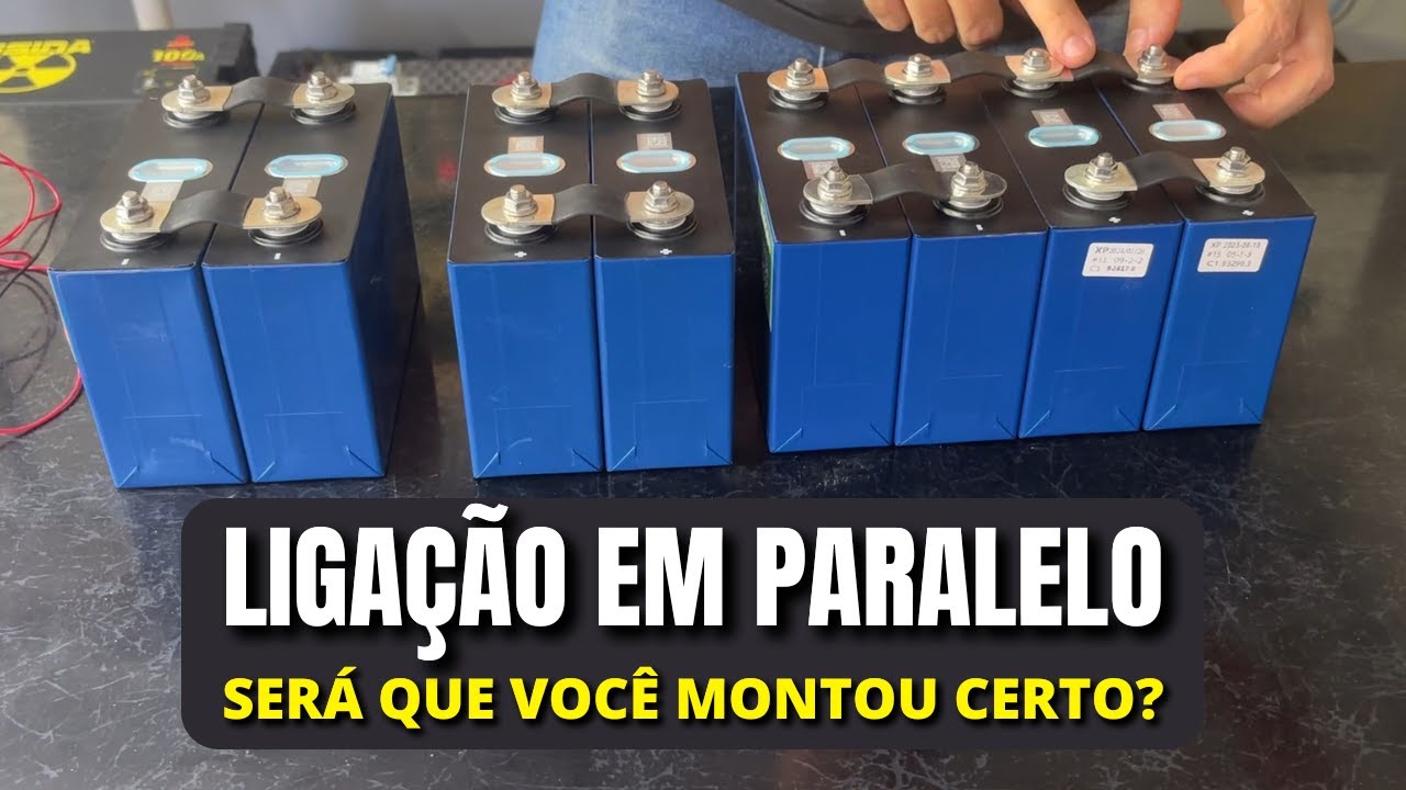 Como ligar bateria LiFePO4 em PARALELO da forma CORRETA | Calb 88A | Energia solar