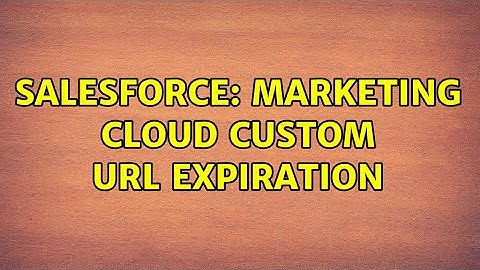 Salesforce: Marketing Cloud custom url expiration (2 Solutions!!)