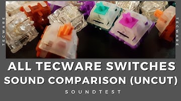 All Tecware Switches Full Soundtest Comparison (Uncut) on Vega 65 / Keyboar Typing ASMR