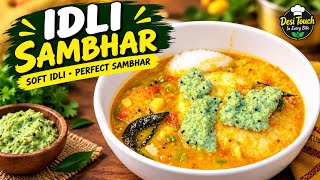 Ready-Made Batter se banayein Ekdum Soft & Spongy Idli + Authentic Mix Veg Sambhar | Quick Breakfast screenshot 5