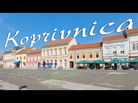 Koprivnica - Exploring City park and town centre, Croatia