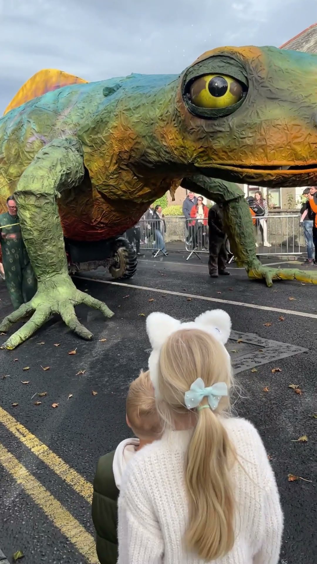 Giant Newt Animatronic Roams Streets in Ireland