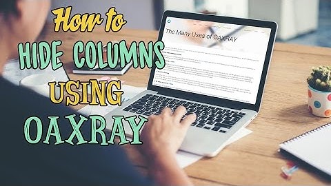 How to Hide columns with OAXRAY for amazon fba sellers working from home