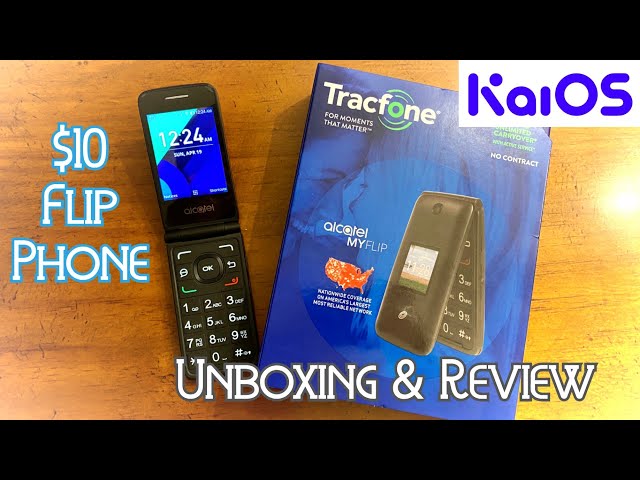 $10 Flip Phone?!? Alcatel MyFlip A405DL - Tracfone - Unboxing