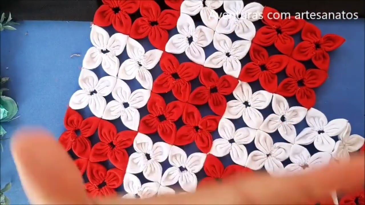 Como fazer fuxicos perfeitos trilho de mesa 