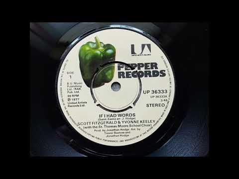 Scott Fitzgerald and Yvonne Keeley - If I Had Words (1974 Pepper UP 36333 a-side) Vinyl rip