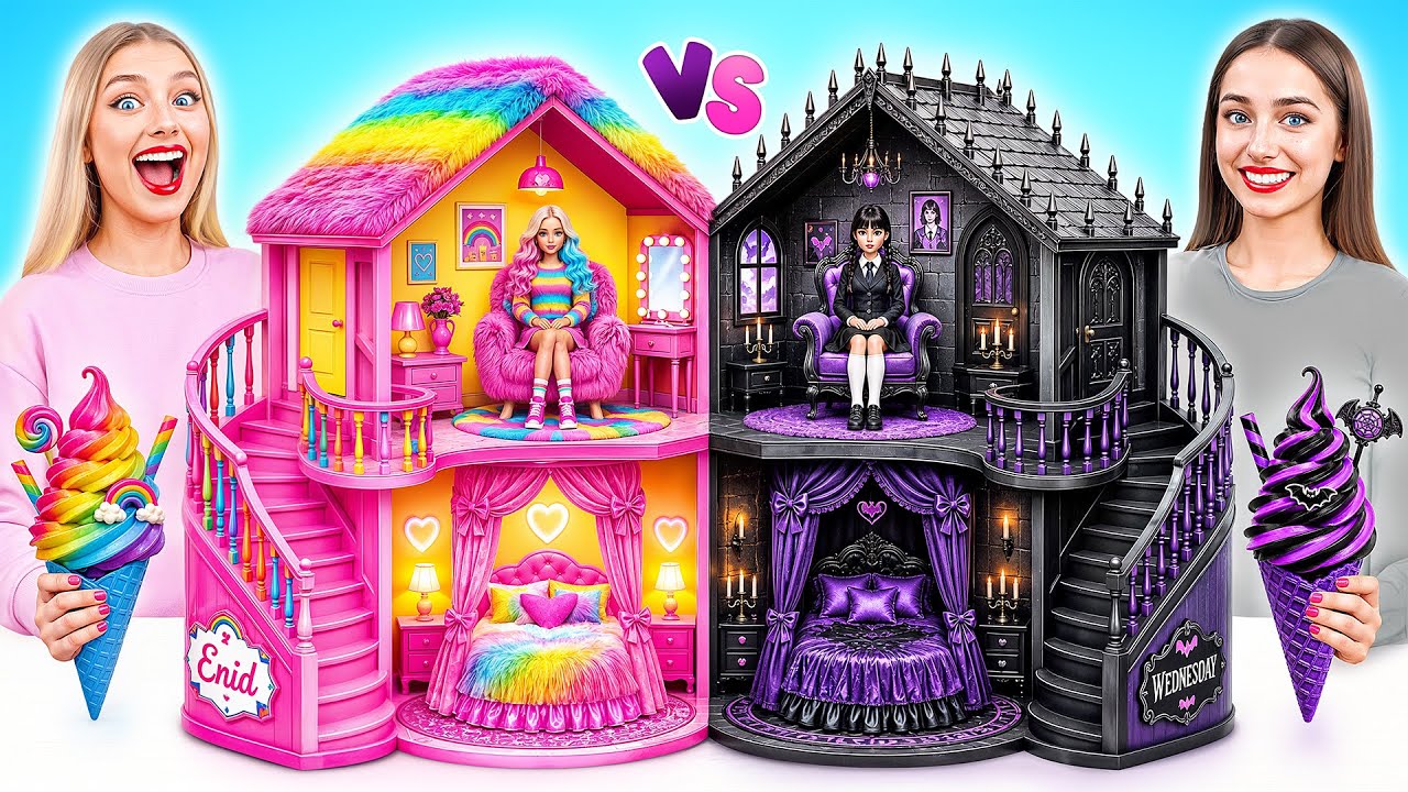 We Build Amazing Doll House Mermaid vs Vampire Challenge | Funny Moments by Multi DO Girls