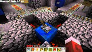 Minecraft - Very simple four way cart intersection