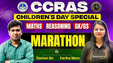 CCRAS Marathon | GK/GS |  Maths | Reasoning | Fariha Ma