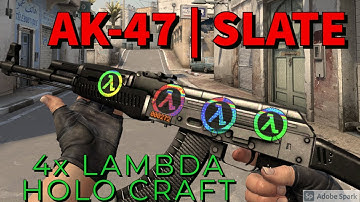 ST Ak-47 | Slate 4x LAMBDA  HOLO craft (field tested [0.22 float]) 1080p@60
