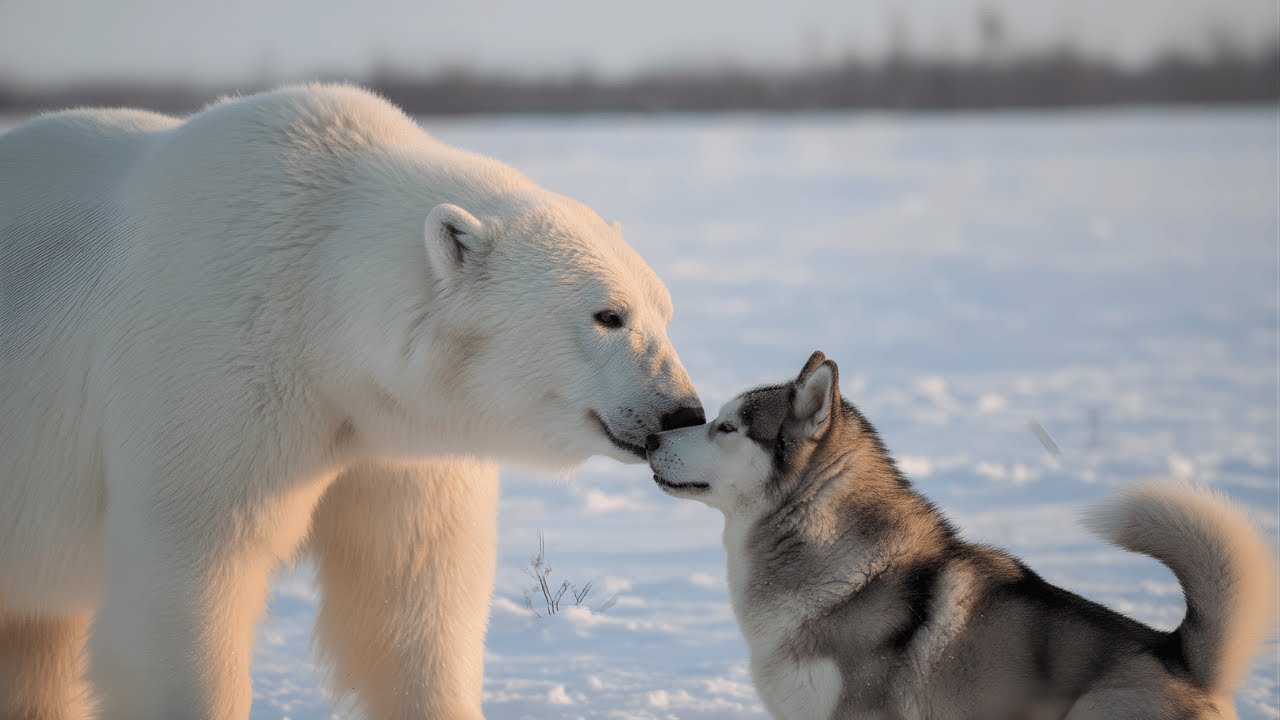 The True Story of a Polar Bear & Huskies: A Bond That Defied Nature