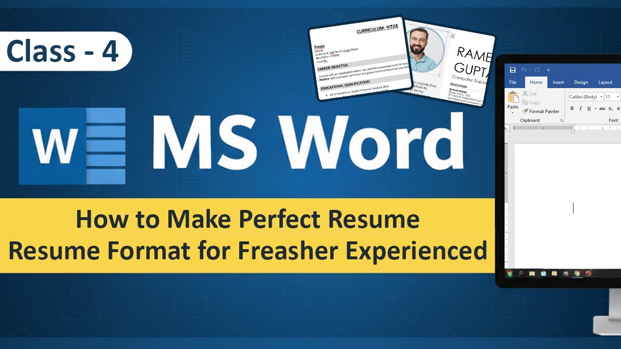 #4 How to Make Perfect Resume | Step-by-Step Resume Making Guide |  MS Word with Achievers