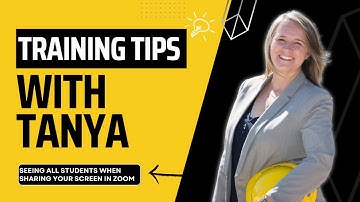 Training Tips -  See all your students while sharing your screen in Zoom.