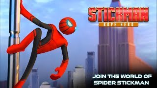 Spider Hero Stickman Rope Warrior-Crimes City - Gameplay Trailer (Android Game) screenshot 4