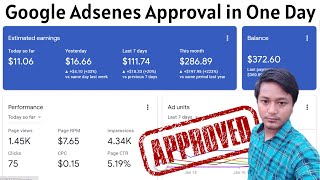 Google Adsenes Approval in One Day  | Adsense Approval Kaise Le