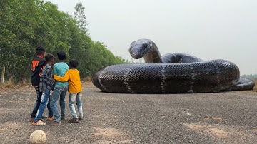 Anaconda Snake Attack On Village Boy In The Forest
