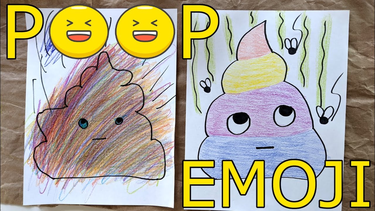 How To Draw Poop Emoji - Cute and Easy Arts and Crafts For Kids - YouTube