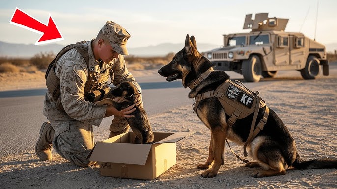 U.S. Marine and His K9 Find Dying German Shepherd Pups in the Desert — The Truth Behind It Broke Him - YouTube