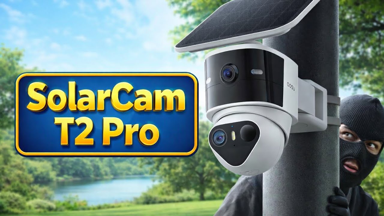aosu T2 Pro - Dual Solar-Powered Wireless Security Cameras - Real-Time Notifications