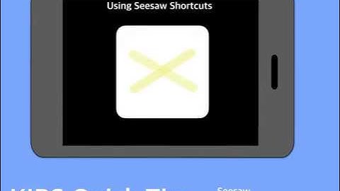 KIBS Quick Tips: Using Seesaw Icons