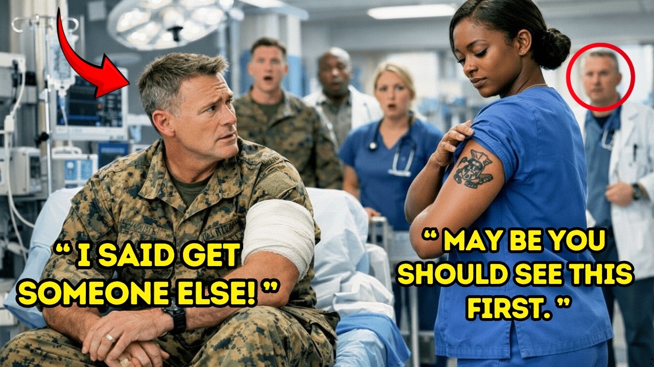Marine Commander Barked, “Get Someone Else” —Then a Black Nurse Showed the Tattoo of His Former Unit