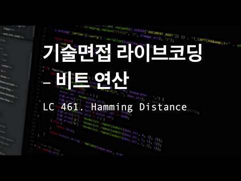 [기술면접 라이브코딩] 비트 연산 기초, LC 461. Hamming Distance