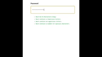 password strength using HTML CSS and JavaScript