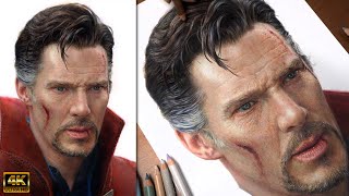 Real Time Drawing Doctor Strange(Benedict Cumberbatch) in Colored Pencil || Part 4