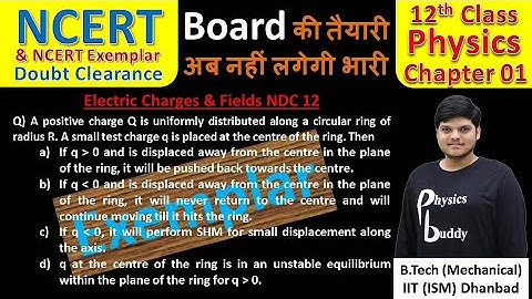 NDC12C01Q12 | Exemplar 1.13 - Electric Charges & Fields | 12th NCERT Physics Solutions | Gauss