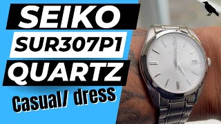 SEIKO SUR307p1QUARTZ WATCH REVIEW/ Affordable casual dress watch design