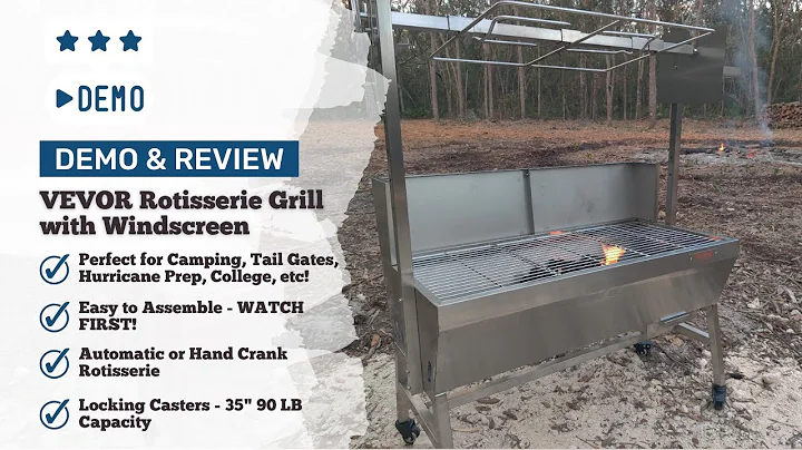 Demo and Review Part 1 - VEVOR Rotisserie Grill with Windscreen