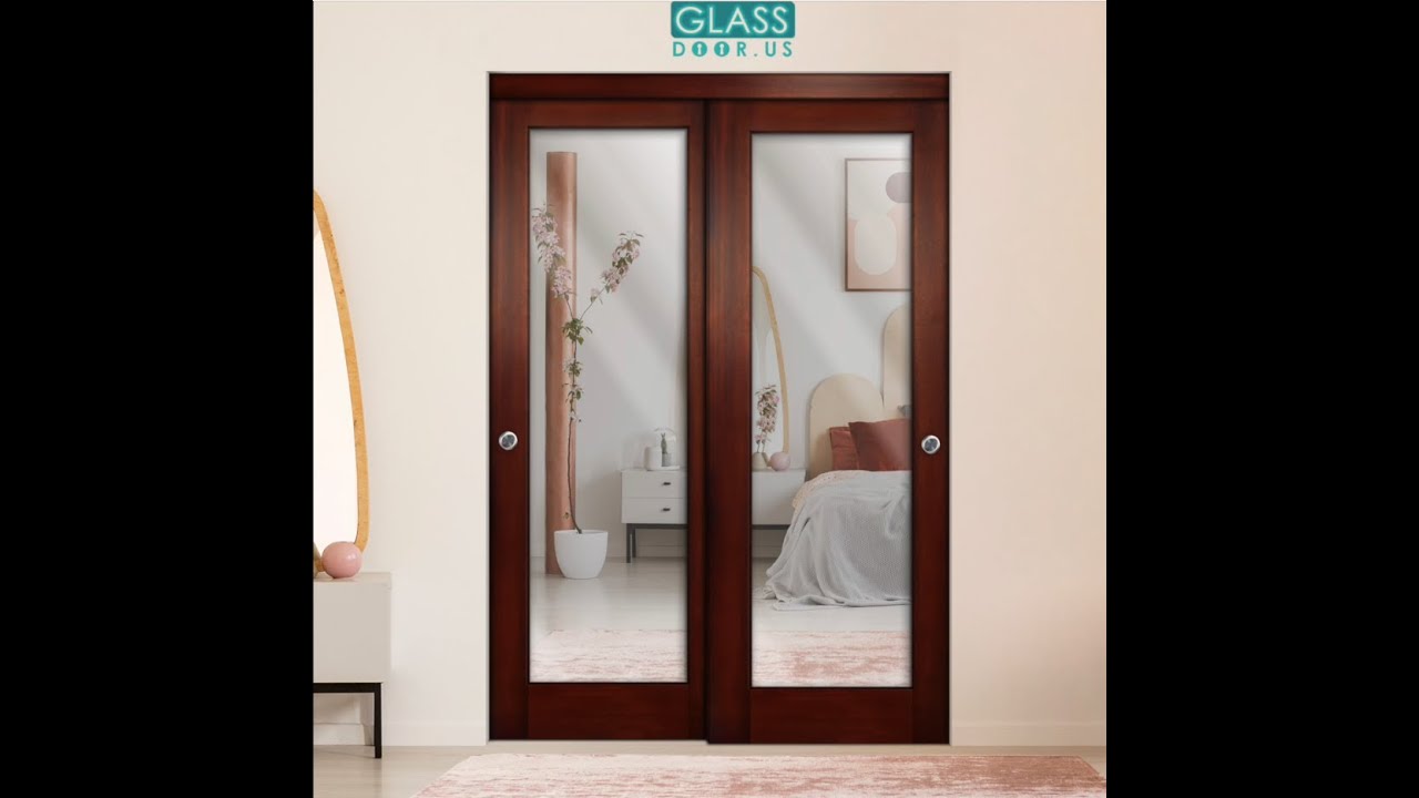 Bespoke Bypass Sliding Wardrobe Doors with Etched Glass