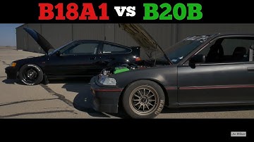 DOHC Non-VTEC Battle - B18A1 CRX vs B20B Civic EF Hatchback