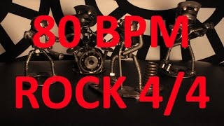 80 BPM - ROCK - 4/4 Drum Track - Metronome - Drum Beat